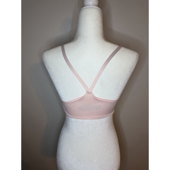 Victoria’s Secret Lightly Lined Plunge Bra 32C Pink Wireless - Picture 4 of 8